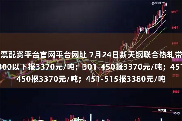 股票配资平台官网平台网址 7月24日新天钢联合热轧带钢报价盘中再涨10：300以下报3370元/吨；301-450报3370元/吨；451-515报3380元/吨